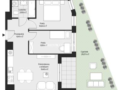         Apartamentos para Alquilar, Kraków, Piasta Kołodzieja | 48 mkw