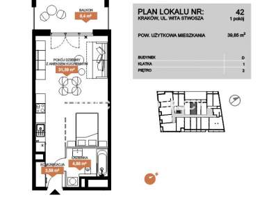         Квартиры для Продажа, Kraków, Wita Stwosza | 39 mkw