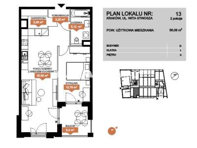         Apartamentos para Alquilar, Kraków, Wita Stwosza | 56 mkw