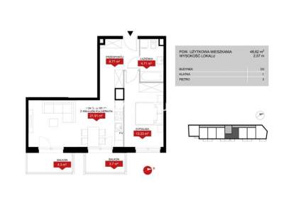         Apartamentos para Alquilar, Krakow, Dąbrowskiego | 48 mkw