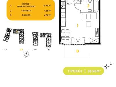         Flats for Sale, Kraków, 29 Listopada - Okolice | 28 mkw