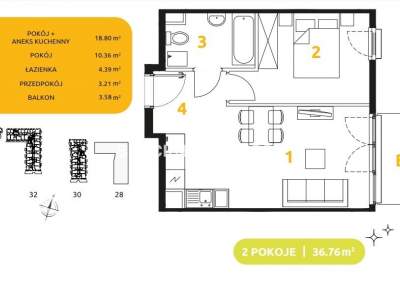         Квартиры для Продажа, Kraków, 29 Listopada - Okolice | 36 mkw