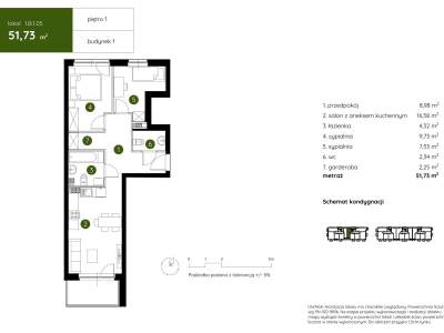         Apartamentos para Alquilar, Kraków, Pękowicka | 51 mkw