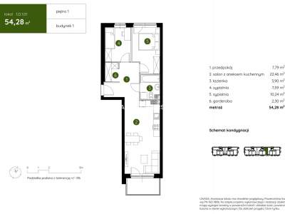         Apartamentos para Alquilar, Kraków, Pękowicka | 54 mkw