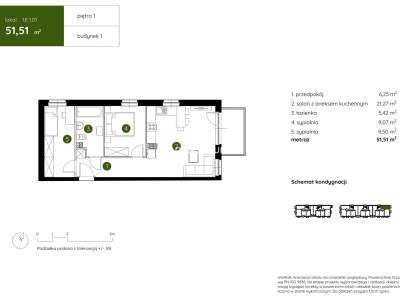         Apartamentos para Alquilar, Kraków, Pękowicka | 51 mkw