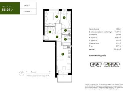         Apartamentos para Alquilar, Kraków, Pękowicka | 55 mkw