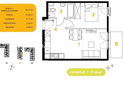         Apartamentos para Alquilar, Kraków, 29 Listopada - Okolice | 37 mkw