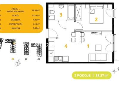         Apartamentos para Alquilar, Kraków, 29 Listopada - Okolice | 38 mkw