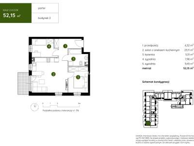         Apartamentos para Alquilar, Kraków, Pękowicka | 52 mkw