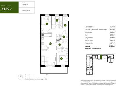         Apartamentos para Alquilar, Kraków, Pękowicka | 64 mkw