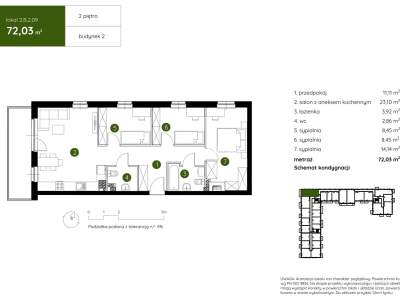         Apartamentos para Alquilar, Kraków, Pękowicka | 72 mkw