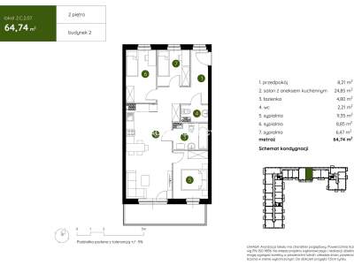         Apartamentos para Alquilar, Kraków, Pękowicka | 64 mkw