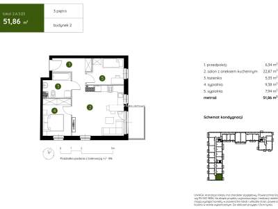         Apartamentos para Alquilar, Kraków, Pękowicka | 51 mkw