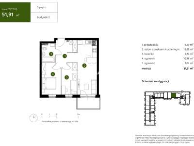         Apartamentos para Alquilar, Kraków, Pękowicka | 51 mkw