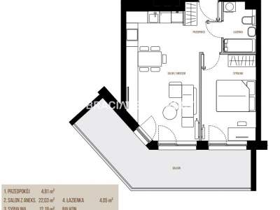         Apartamentos para Alquilar, Kraków, Wadowicka | 43 mkw