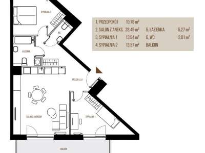         Apartamentos para Alquilar, Kraków, Wadowicka | 73 mkw