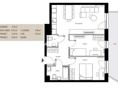         Apartamentos para Alquilar, Kraków, Wadowicka | 62 mkw