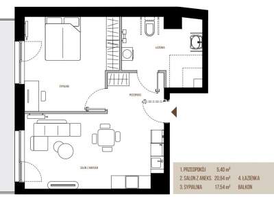         Apartamentos para Alquilar, Kraków, Wadowicka | 53 mkw