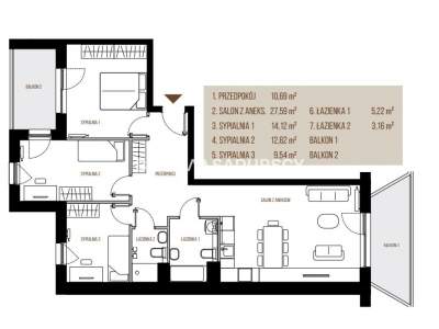         Квартиры для Продажа, Kraków, Wadowicka | 83 mkw