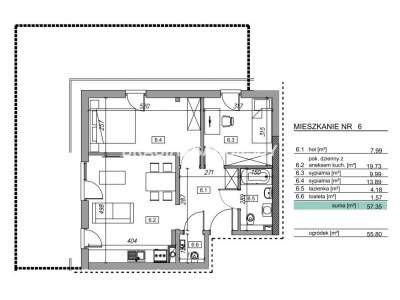         Apartamentos para Alquilar, Myślenice (Gw), Słowińska | 45 mkw