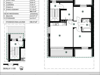         Apartamentos para Alquilar, Kraków, Dożynkowa | 56 mkw