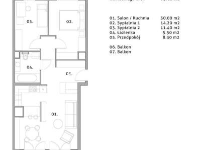         Flats for Sale, Kraków, Klimeckiego | 69 mkw