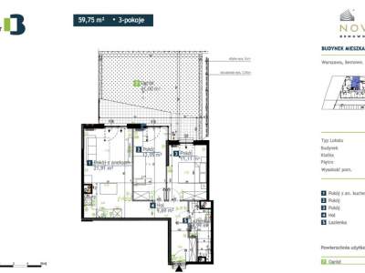         Квартиры для Продажа, Warszawa, Wieśniacza | 59.73 mkw