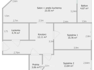         Wohnungen zum Kaufen, Łódź, Św. Teresy Od Dzieciątka Jezus | 69.3 mkw