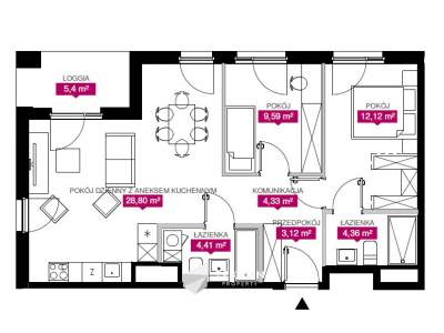         Apartamentos para Alquilar, Łódź, Milionowa | 69.47 mkw